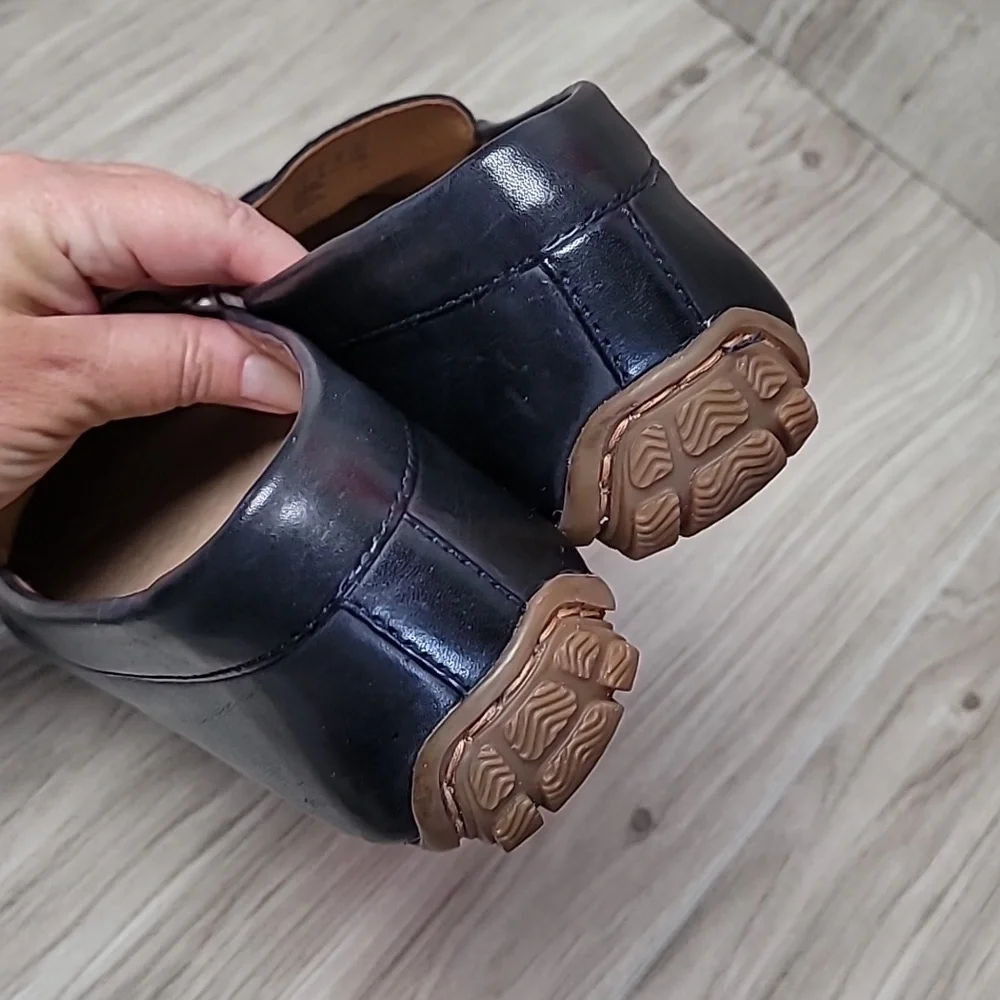 Clarks Collection Ultimate Comfort Women’s Black Leather Boat Shoes - Picture 4 of 10